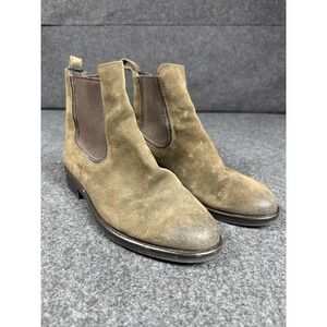 Thursday Boot Co Womens 6 US Duchess Chelsea Boot Dark Olive Brown Suede